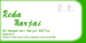 reka marjai business card